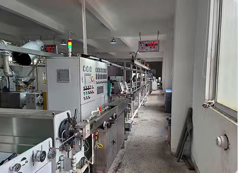 Cable extrusion production line